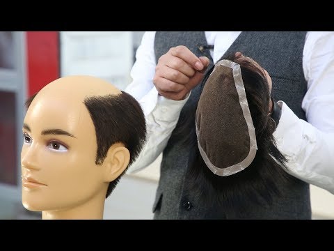 How to apply and style a hair system| Hair Toupee for men
