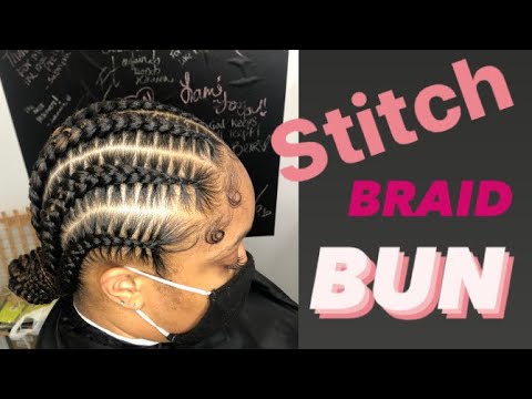 FEED IN BRAIDS INTO A BUN/ jayda cheaves inspired