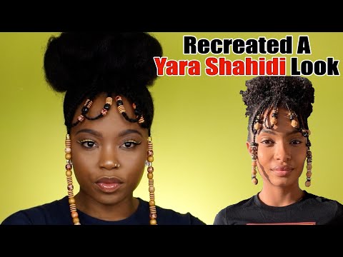 Trying Out Yara Shahidi Beaded Bangs Recreation | Type 4 Hair | Loaferette