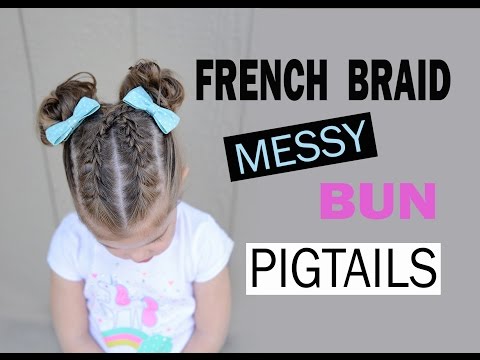 French braid pigtails - toddler hairstyles