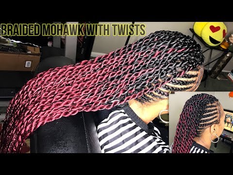 HOW TO - BRAIDED MOHAWK WITH ROPE TWISTS