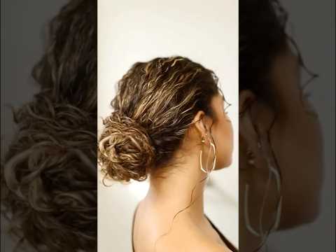 Easy, Elevated Bun Hairstyle for Curly Hair ➰