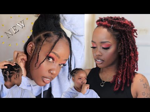 Red Butterfly Locs! NEW Braid Pattern! Illusion + Braidless Crochet! | MARY K. BELLA | Toyotress