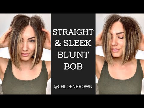 BLUNT BOB || SLEEK &amp; STRAIGHT hair tutorial
