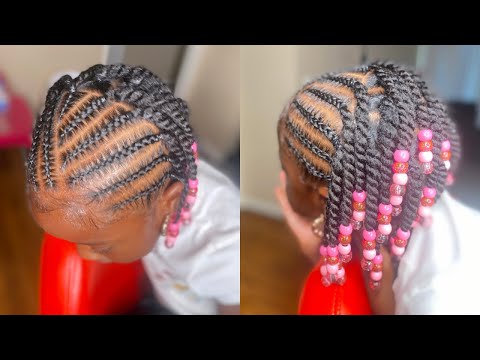 Natural Style for my baby | Kids Natural Braid Style | No Extension | step by step | short hair