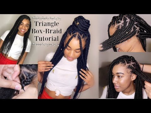BEST TRIANGLE BOX BRAID TUTORIAL *CLOSE UP &amp; PARTING TIPS