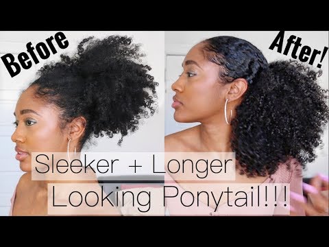 How I Make My Curly Ponytails look LONGER (Without Weave)| Natural Hair