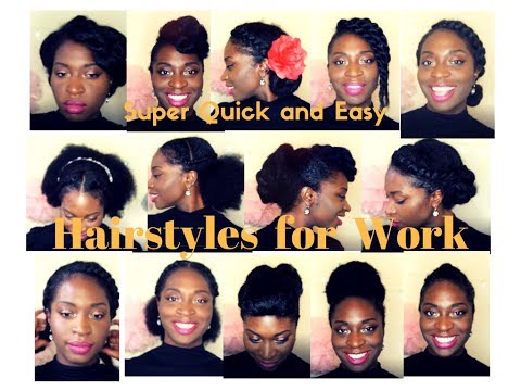 20 Super Quick and Easy Hairstyles for Work (Natural Hair 4abc)