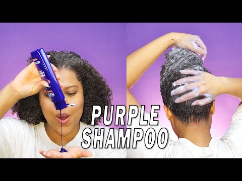 WOW! I Tried A PURPLE SHAMPOO For The FIRST TIME On My NATURAL SILVER CURLY HAIR // Samantha Pollack