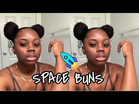 How to: SPACE BUNS + Baby Hair | Natural Hair | TheyCallMe DEEZY