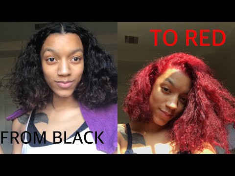 HOW TO DYE HAIR RED NO BLEACH | LOREAL HI-COLOR HIGHLIGHTS