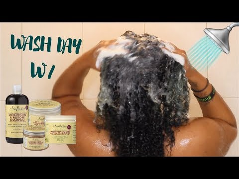 WASH DAY w/ Shea Moisture Jamaican Black Castor oil Strengthen and Restore