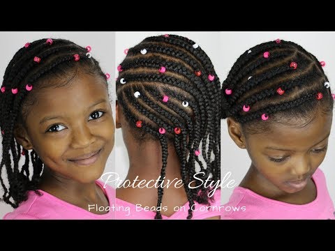 Floating Beads in Braids | Kids Natural Hairstyle | Protective Style