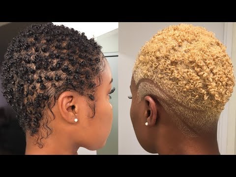 How to Safely Bleach Natural Hair Black to Blonde | Dyeing Short Natural Hair | Nia Hope