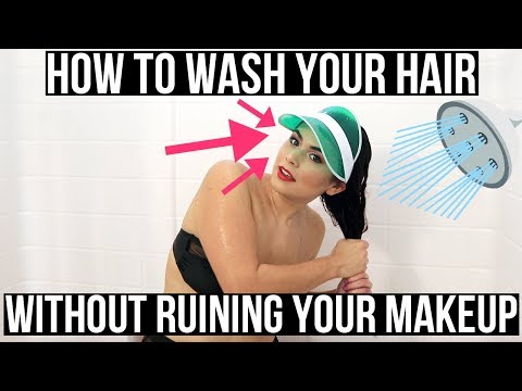 HOW TO WASH YOUR HAIR WITHOUT RUINING YOUR MAKEUP &amp; GETTING YOUR FACE WET