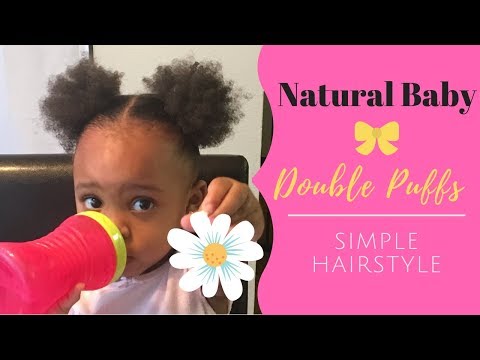 Simple Double Puffs on Toddler | Natural Hairstyle for Kids