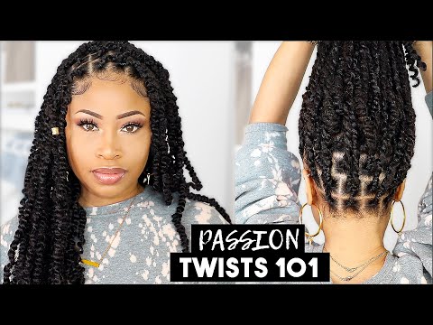 EASY &amp; NEAT PASSION TWISTS (rubber band method)