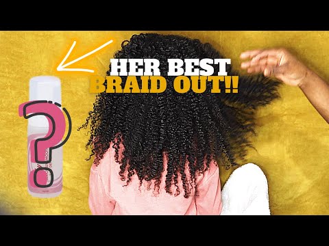 BEST BRAIDOUT ON KIDS NATURAL HAIR | BRAIDOUT USING FOAM