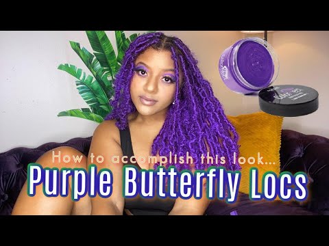 THIS COLOR SLAPS!|Wax Coloring My Hair for Purple Butterfly Locs| Long Distressed Bob|Bri Ward