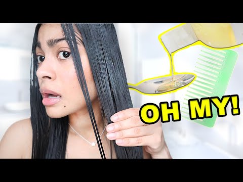 I Left CASTOR OIL in my hair OVERNIGHT &amp; THIS HAPPENED *best results ever!*