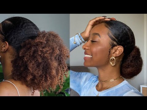 How I Achieve Sleek Low Buns/ Ponytails on My THICK Natural Hair