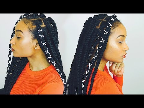 HOW TO: RUBBER BAND METHOD BOX BRAID TUTORIAL | TANIEYA