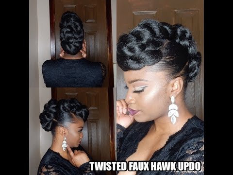 *PROTECTIVE STYLE* TWISTED FAUX HAWK UPDO