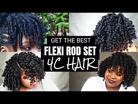 HOW TO GET THE BEST FLEXI ROD SET FOR 4C, 4B KINKY COILY HAIR EVERY TIME | Bubs Bee