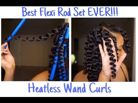 Natural Hair Flexi Rod Set l Heatless Wand Curls