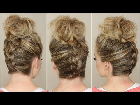 Upside Down Braid to Bun