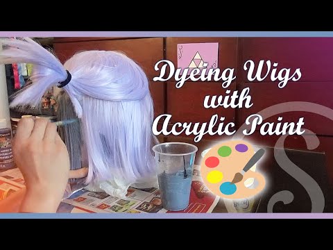 🎨Dyeing Wigs With Acrylic Paint! 🖌️