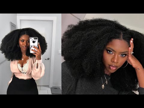 MOST NATURAL LOOKING 4B/4C AFRO // Crochet Tutorial on Natural Hair// QUICK &amp; EASY!