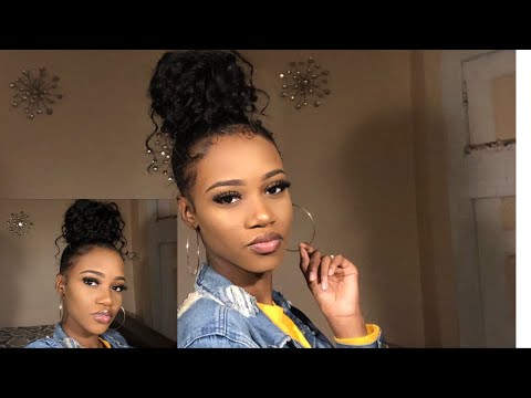 HOW TO: easy curly messy bun with weave + Klaiyi hair (unsponsored review)| ClaireFendy