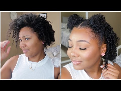 HOW TO: Easy Natural Hairstyle | Double Curly Puffs!