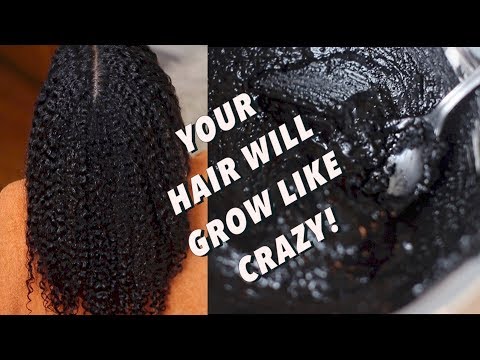 How to Grow Hair Fast with Activated Charcoal Mask Rapid Hair Growth | Natural Hair