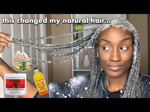 AMAZING Results Using Bentonite Clay on My Natural Hair | Aztec Clay Mask