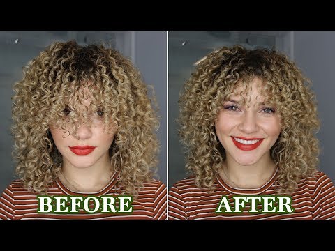HOW TO CUT BANGS ON CURLY WAVY HAIR