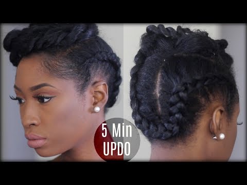 5 MINUTE TWIST BRAIDED UPDO | Natural Protective Hairstyles