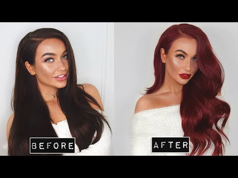 HOW TO: Go from DARK BROWN to RED at home (in 1 Day)