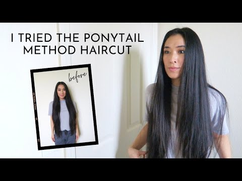 LAYERED HAIRCUT FOR LONG HAIR - DIY | PONYTAIL METHOD HAIRCUT