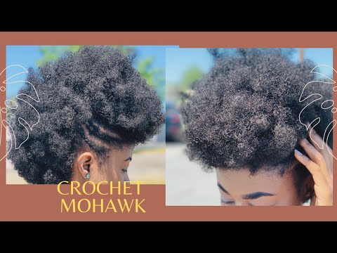 $6 SIDE BRAIDED CROCHET MOHAWK | Crochet afro/ Frohawk natural hair 4c | Christ Bella