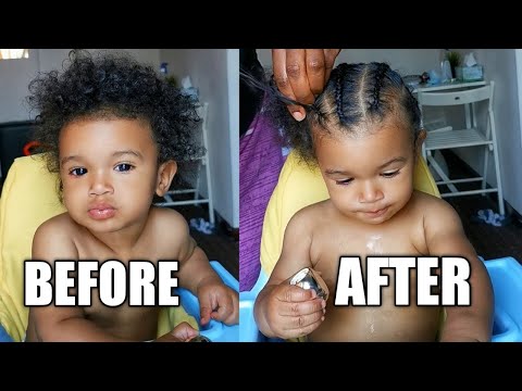 10months Baby braids his hair | Simple mixed kids braiding 😍