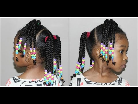 Kids Braided Hairstyle with Beads | Cute Hairstyles for Girls