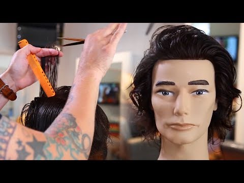 Long Layered Mens Haircut Tutorial