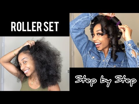 Roller Set on Stretched Hair