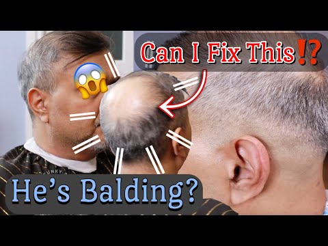 Best Solution For Balding Clients | Mid Drop Fade Haircut Tutorial