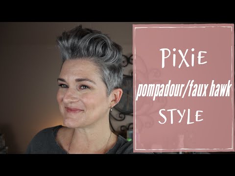 Styling my pixie is a pompadour/ faux hawk #pixiehair #fauxhawk #pompadour