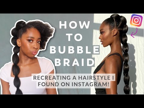 RECREATING THIS BUBBLE BRAID HAIRSTYLE ON MY 4C NATURAL HAIR