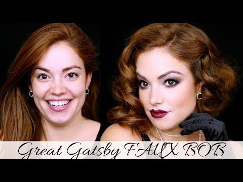 Great Gatsby FAUX BOB || 1920's Inspired Hair!