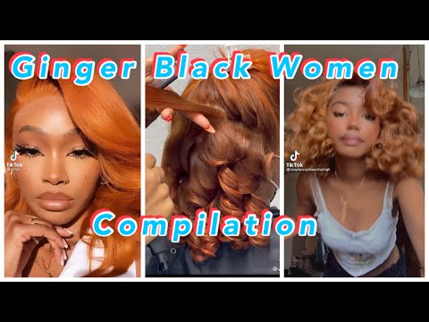 Black Women Ginger Hair Compilation! Silk Press, Hair Dye, Wigs, etc! Fall Season Hair